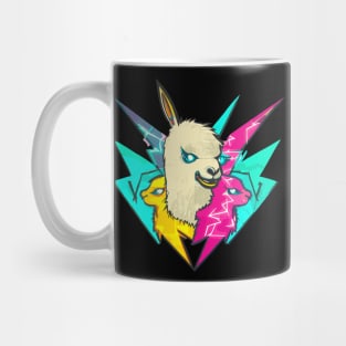 Street art graffiti colorful thunder llamas Mug